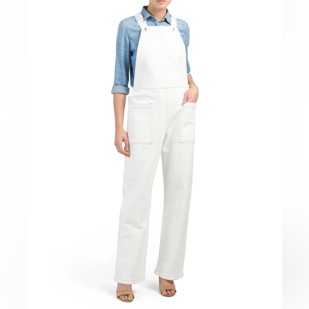 Levi's Made and Crafted white denim utility overalls size 3, large